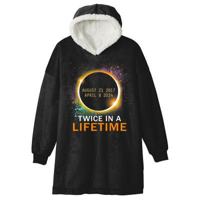 Total Solar Eclipse Twice In A Lifetime 2024 Total Eclipse Hooded Wearable Blanket