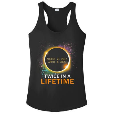 Total Solar Eclipse Twice In A Lifetime 2024 Total Eclipse Ladies PosiCharge Competitor Racerback Tank