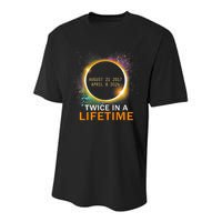 Total Solar Eclipse Twice In A Lifetime 2024 Total Eclipse Youth Performance Sprint T-Shirt