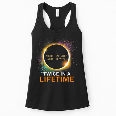 Total Solar Eclipse Twice In A Lifetime 2024 Total Eclipse Womens Tank Top