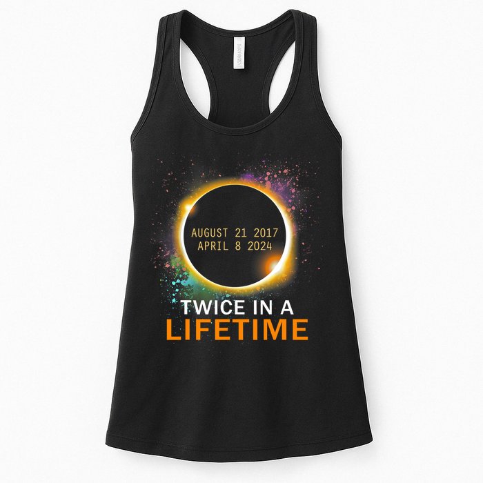 Total Solar Eclipse Twice In A Lifetime 2024 Total Eclipse Womens Tank Top