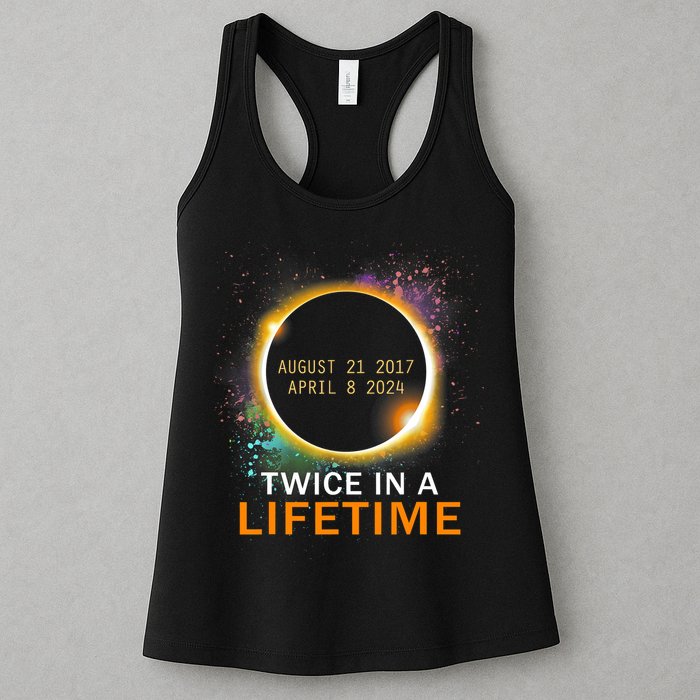 Total Solar Eclipse Twice In A Lifetime 2024 Total Eclipse Womens Tank Top