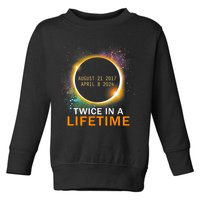 Total Solar Eclipse Twice In A Lifetime 2024 Total Eclipse Toddler Sweatshirt