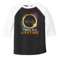 Total Solar Eclipse Twice In A Lifetime 2024 Total Eclipse Toddler Fine Jersey T-Shirt