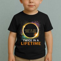Total Solar Eclipse Twice In A Lifetime 2024 Total Eclipse Toddler T-Shirt