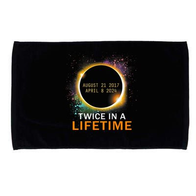 Total Solar Eclipse Twice In A Lifetime 2024 Total Eclipse Microfiber Hand Towel