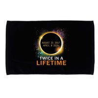 Total Solar Eclipse Twice In A Lifetime 2024 Total Eclipse Microfiber Hand Towel