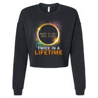 Total Solar Eclipse Twice In A Lifetime 2024 Total Eclipse Cropped Pullover Crew