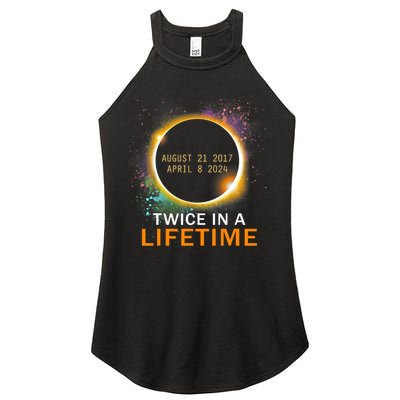 Total Solar Eclipse Twice In A Lifetime 2024 Total Eclipse Women's Perfect Tri Rocker Tank