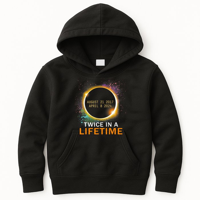 Total Solar Eclipse Twice In A Lifetime 2024 Total Eclipse Kids Hoodie