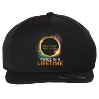 Total Solar Eclipse Twice In A Lifetime 2024 Total Eclipse Wool Snapback Cap