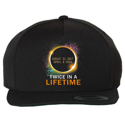 Total Solar Eclipse Twice In A Lifetime 2024 Total Eclipse Wool Snapback Cap