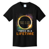 Total Solar Eclipse Twice In A Lifetime 2024 Total Eclipse Kids T-Shirt