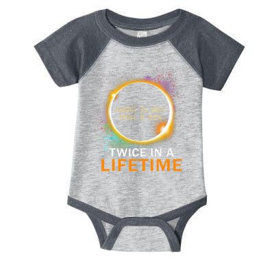 Total Solar Eclipse Twice In A Lifetime 2024 Total Eclipse Infant Baby Jersey Bodysuit