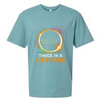 Total Solar Eclipse Twice In A Lifetime 2024 Total Eclipse Sueded Cloud Jersey T-Shirt