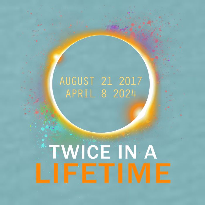 Total Solar Eclipse Twice In A Lifetime 2024 Total Eclipse Sueded Cloud Jersey T-Shirt