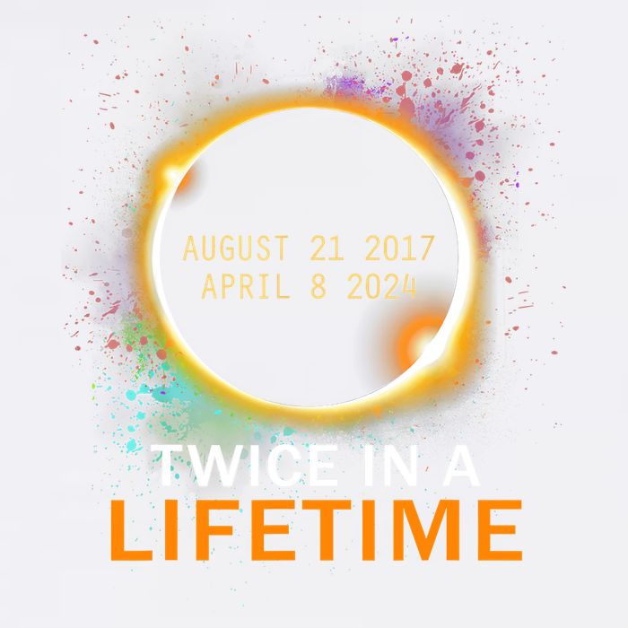 Total Solar Eclipse Twice In A Lifetime 2024 Total Eclipse Garment-Dyed Sweatshirt