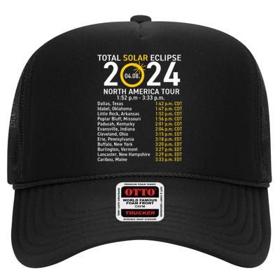 Total Solar Eclipse April 8 2024 Path Of The Eclipse High Crown Mesh Back Trucker Hat