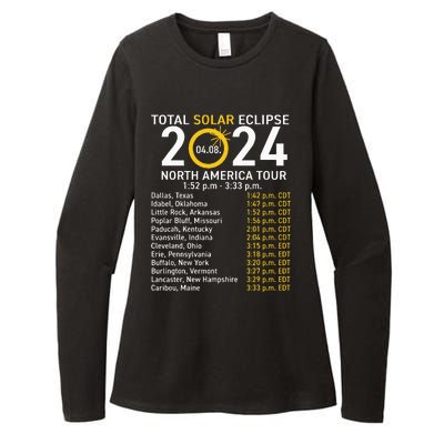 Total Solar Eclipse April 8 2024 Path Of The Eclipse Womens CVC Long Sleeve Shirt