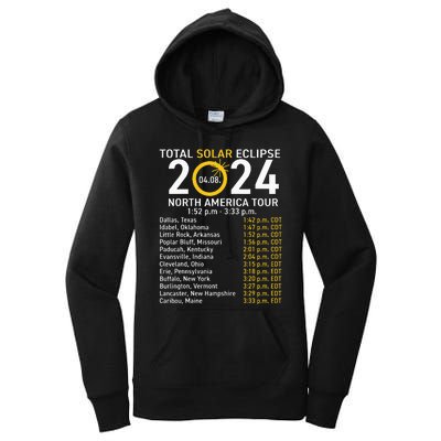 Total Solar Eclipse April 8 2024 Path Of The Eclipse Women's Pullover Hoodie