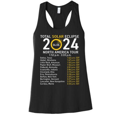 Total Solar Eclipse April 8 2024 Path Of The Eclipse Women's Racerback Tank