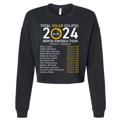 Total Solar Eclipse April 8 2024 Path Of The Eclipse Cropped Pullover Crew