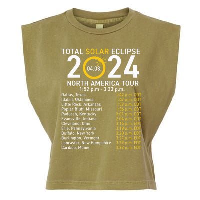 Total Solar Eclipse April 8 2024 Path Of The Eclipse Garment-Dyed Women's Muscle Tee