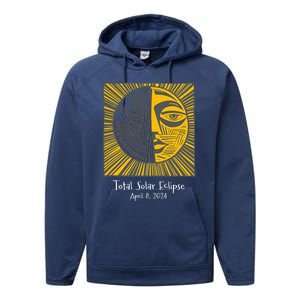 Total Solar Eclipse April 8 2024 Performance Fleece Hoodie