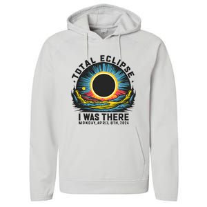 Total Solar Eclipse I Was There Monday April 8th 2024 Performance Fleece Hoodie