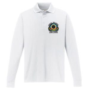 Total Solar Eclipse I Was There Monday April 8th 2024 Performance Long Sleeve Polo