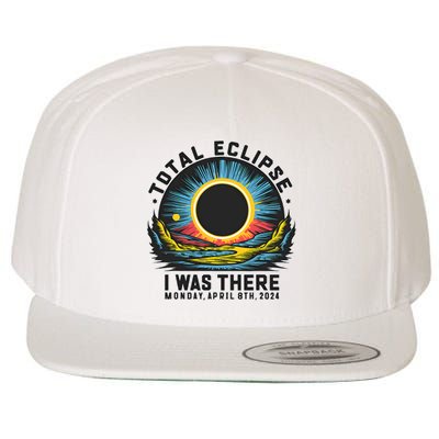 Total Solar Eclipse I Was There Monday April 8th 2024 Wool Snapback Cap