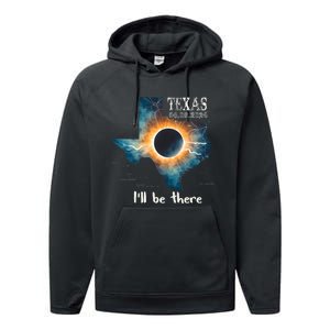 Total Solar Eclipse 2024 Texas Performance Fleece Hoodie