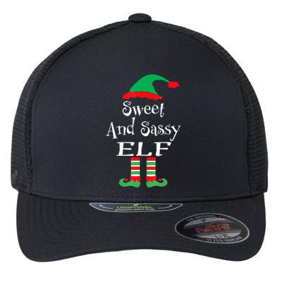 The Sassy Elf Family Matching Group Christmas Gift Funny Flexfit Unipanel Trucker Cap