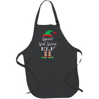 The Sassy Elf Family Matching Group Christmas Gift Funny Full-Length Apron With Pockets