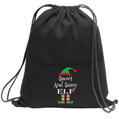 The Sassy Elf Family Matching Group Christmas Gift Funny Sweatshirt Cinch Pack Bag