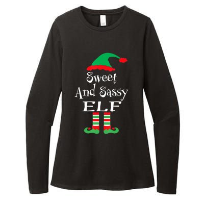 The Sassy Elf Family Matching Group Christmas Gift Funny Womens CVC Long Sleeve Shirt