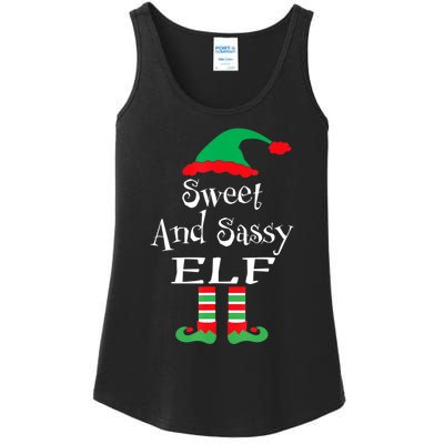 The Sassy Elf Family Matching Group Christmas Gift Funny Ladies Essential Tank