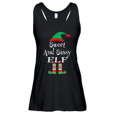 The Sassy Elf Family Matching Group Christmas Gift Funny Ladies Essential Flowy Tank