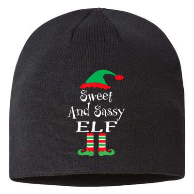 The Sassy Elf Family Matching Group Christmas Gift Funny Sustainable Beanie