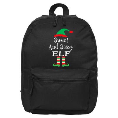 The Sassy Elf Family Matching Group Christmas Gift Funny 16 in Basic Backpack