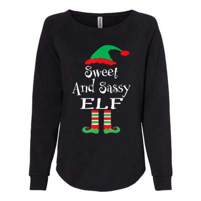 The Sassy Elf Family Matching Group Christmas Gift Funny Womens California Wash Sweatshirt