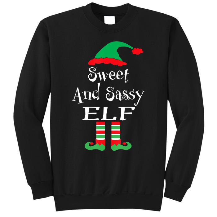 The Sassy Elf Family Matching Group Christmas Gift Funny Tall Sweatshirt