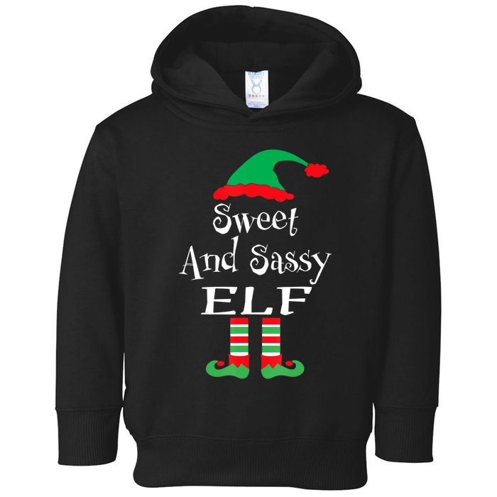 The Sassy Elf Family Matching Group Christmas Gift Funny Toddler Hoodie