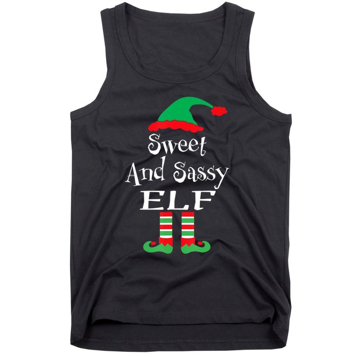 The Sassy Elf Family Matching Group Christmas Gift Funny Tank Top