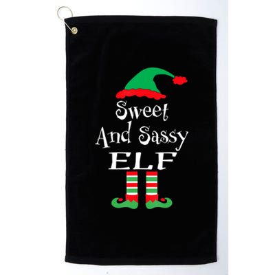 The Sassy Elf Family Matching Group Christmas Gift Funny Platinum Collection Golf Towel