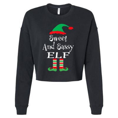 The Sassy Elf Family Matching Group Christmas Gift Funny Cropped Pullover Crew