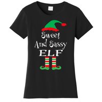 The Sassy Elf Family Matching Group Christmas Gift Funny Women's T-Shirt