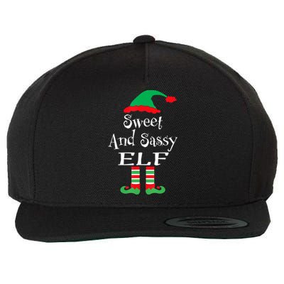 The Sassy Elf Family Matching Group Christmas Gift Funny Wool Snapback Cap