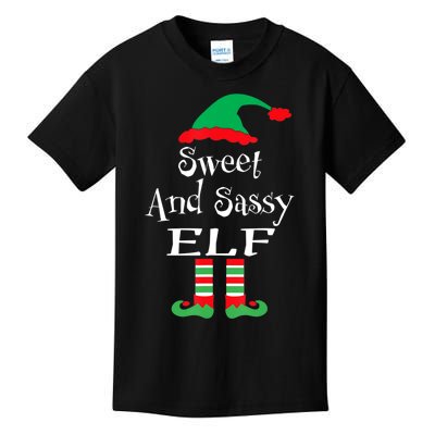 The Sassy Elf Family Matching Group Christmas Gift Funny Kids T-Shirt