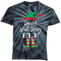 The Sassy Elf Family Matching Group Christmas Gift Funny Kids Tie-Dye T-Shirt